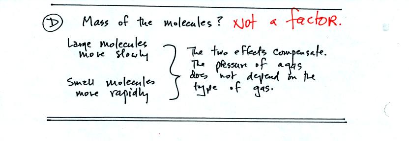 pressure doesn't depend on the composition of the gas